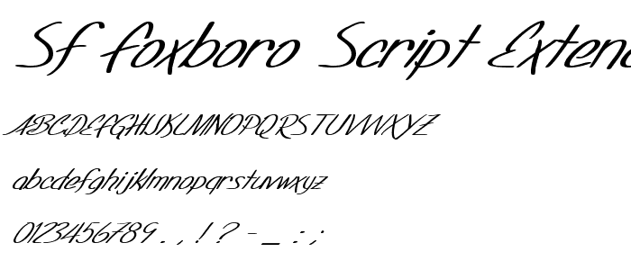 SF Foxboro Script Extended Italic police